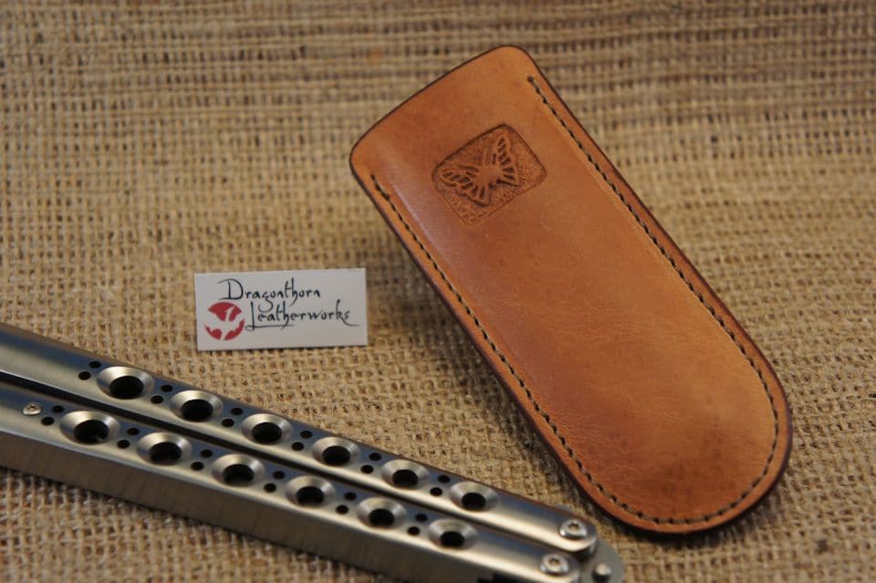 Leather Sheath For Benchmade Balisong Knives - Grommet's Leathercraft