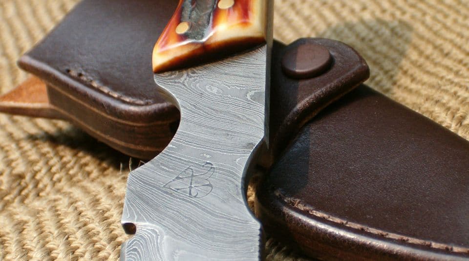 Hand Crafted Leather Knife Sheath, Kydex And Sheepskin Lined by Dragonthorn  Leatherworks